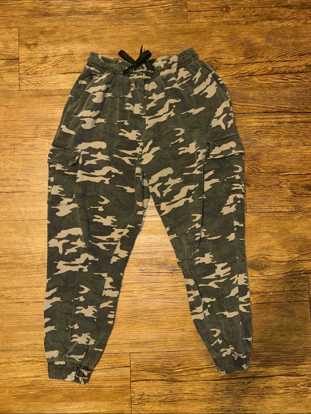 YMI Girls Olive Green Camo Cargo Joggers